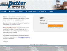 Tablet Screenshot of pettersupply.com